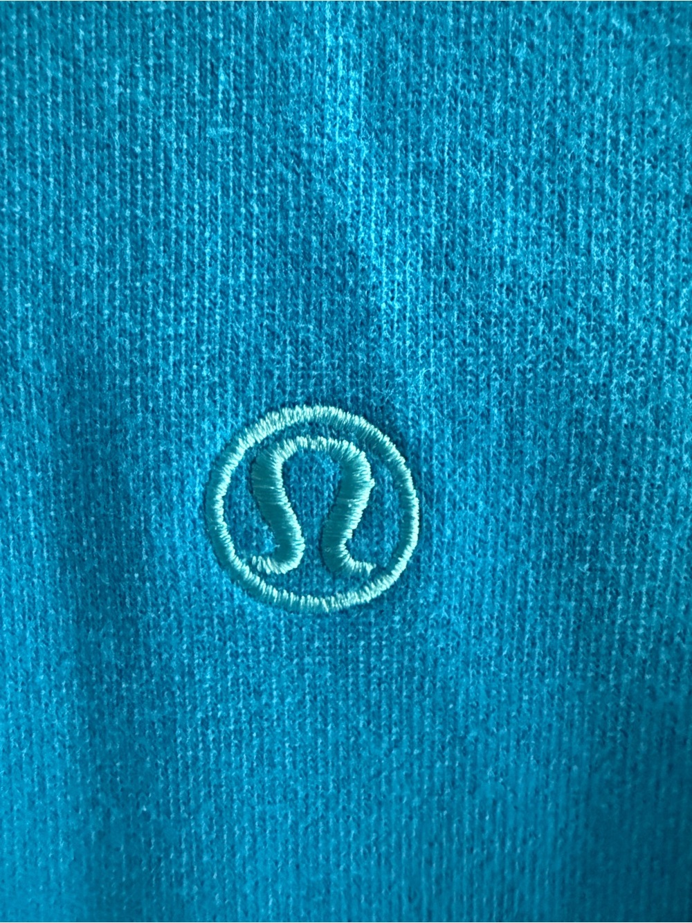 lululemon Scuba Turquoise Blue full Zip-Up Hoodie with Black Pattern - Picture 4 of 9